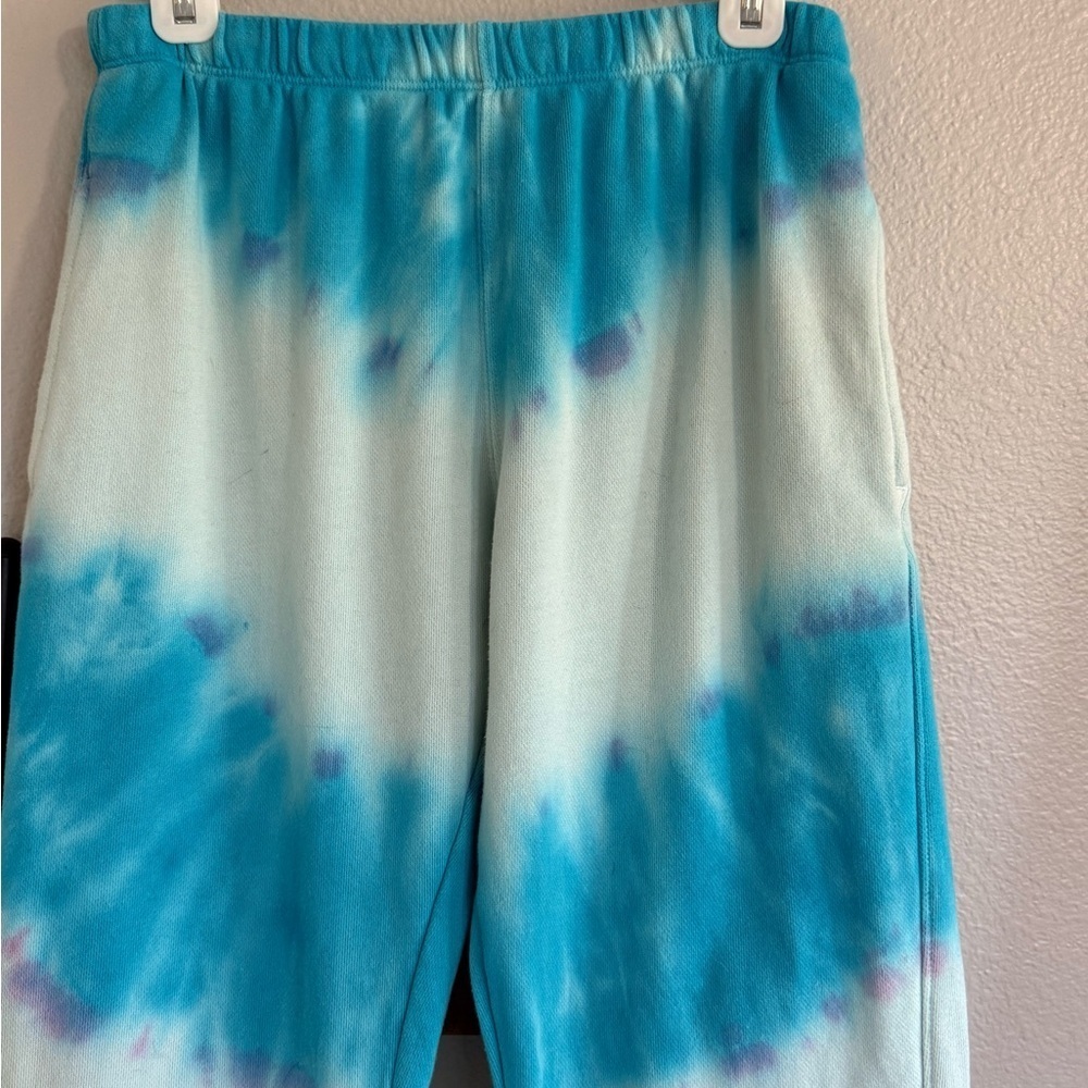 Spiritual Gangster Rainbow Perfect Sweats Joggers Blue/White Tie-Dye. Small. - Picture 9 of 13